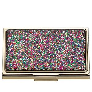 NWT Kate Spade New York, Lenox Simply Sparkling Glitter Business Card Holder